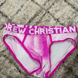 Andrew Christian PinkWhitePenis Print Brief LARGE